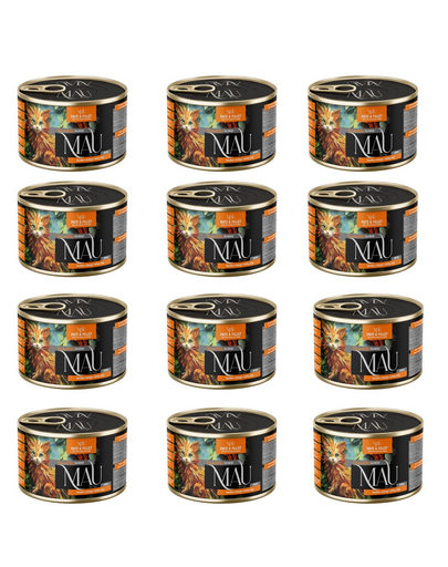 MAU Pate & Filet Rață cu mango și măceșe 12x185 g hrană umedă pentru pisoi