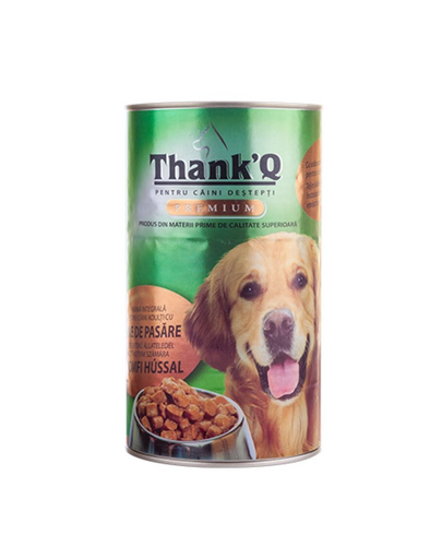 THANK'Q hrană umedă câini adulți cu pui 1240 g