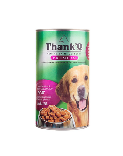 THANK'Q hrană pentru câini adulți cu ficat 1240 g