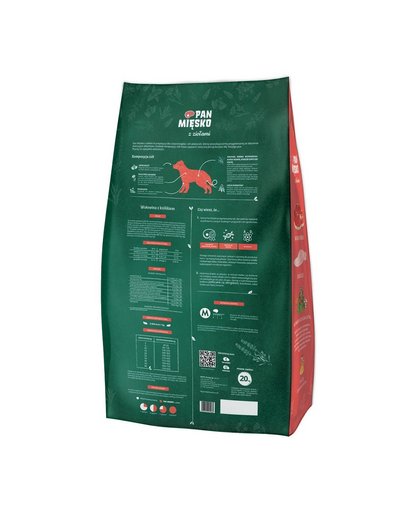 z ziołami Wołowina z królikiem M 20 kg dla ras średnich