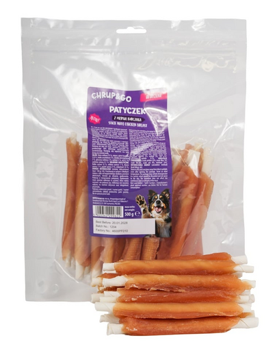 CHRUP&GO Baton 24x500 g recompense pentru câini, cu piept de pui