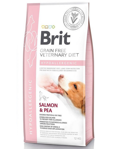 BRIT Veterinary Diet Dog Hypoallergenic 2x12 kg hrană uscată dietetică hipoalergenică pentru câini