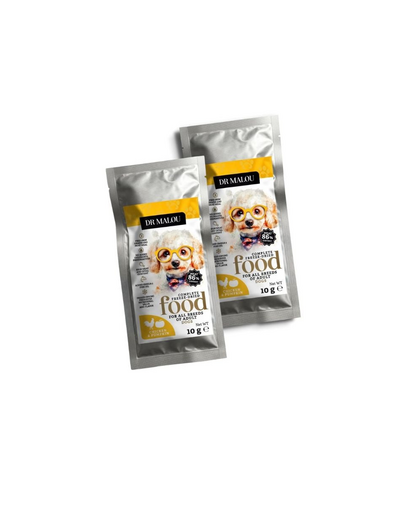 DR MALOU Hrană liofilizată pui cu dovleac 2x10 g hrană uscată pentru câini