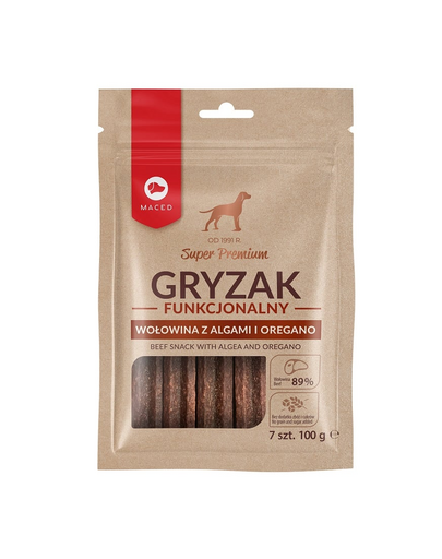 MACED snack caine cu alge si oregano, pentru igiena orala si imunitate 7 buc / 100 g