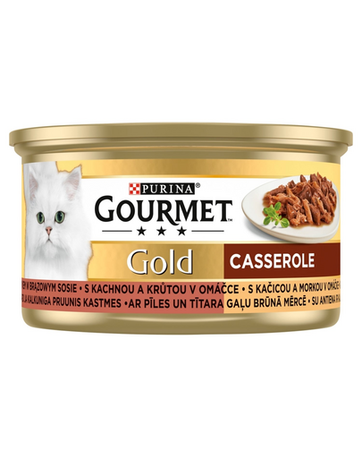 Gourmet Gold rață și curcan in sos brun 85 g