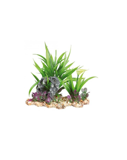 TRIXIE Plantă din plastic în pietriș 28 cm pentru acvariu