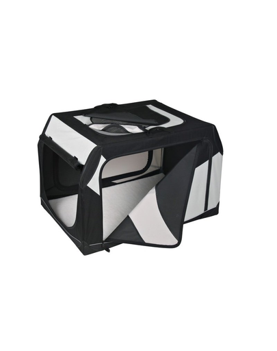 TRIXIE Cutie de transport Vario nailon negru și gri 91 × 58 × 61 cm
