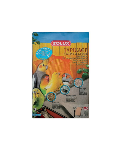 Zolux foi de șmirghel pentru colivie - mari 43 x 28 cm
