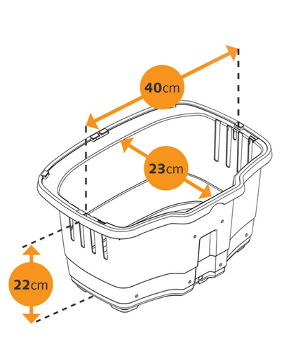 FERPLAST Atlas Rapid Cos transport pentru biciclete, 47 x 35 x 34 cm