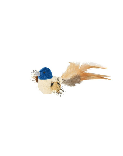TRIXIE Jucărie parăre cu pene și iarba-mâței 8 cm