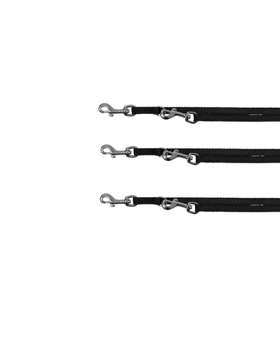 TRIXIE Premium Lesă țesută dublă XS S 2 m/15 mm negru