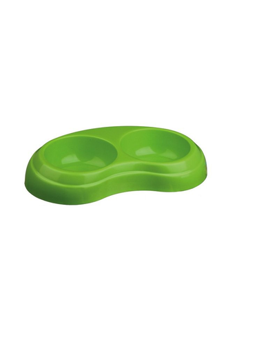 TRIXIE Bol plastic greu dublu 2 x 0.2 l/ dia. 10 cm
