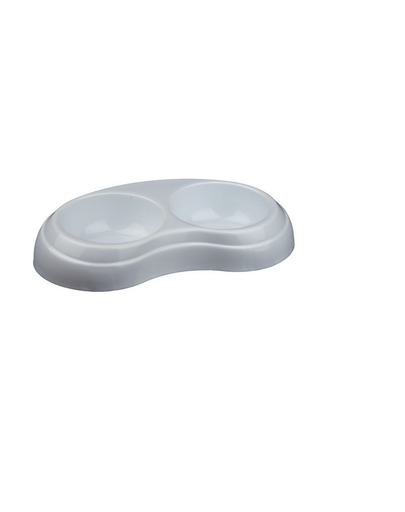 TRIXIE Bol plastic greu dublu 2 x 0.2 l/ dia. 10 cm