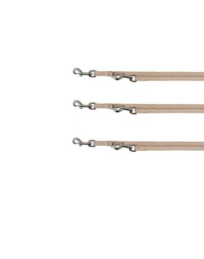 TRIXIE Premium Lesă dublă XS 2 m/10 mm bej