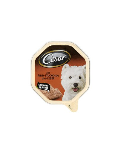 CESAR Hrană umedă cu ficat și carne de vită 150 g