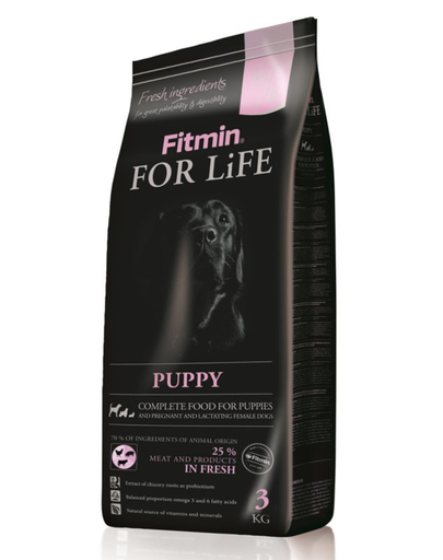 FITMIN Dog for Life Hrana uscata caini junior si femele gestante 3 kg