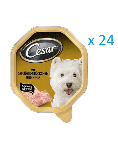 CESAR cu pasăre și legume în sos 0.15 kg x24