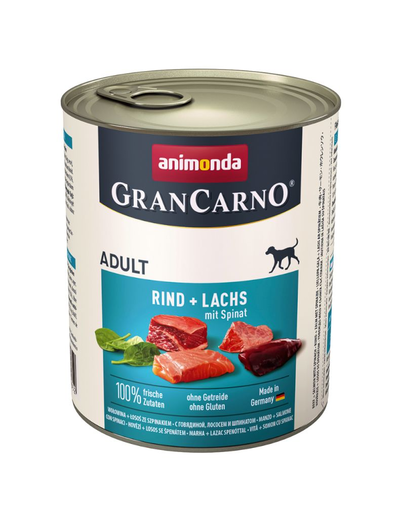 ANIMONDA GranCarno Adult carne de vită, somon și spanac 800 g imagine