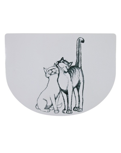 TRIXIE Covoraș suport pentru boluri "Pussy Cat" 40x30 cm semirotund