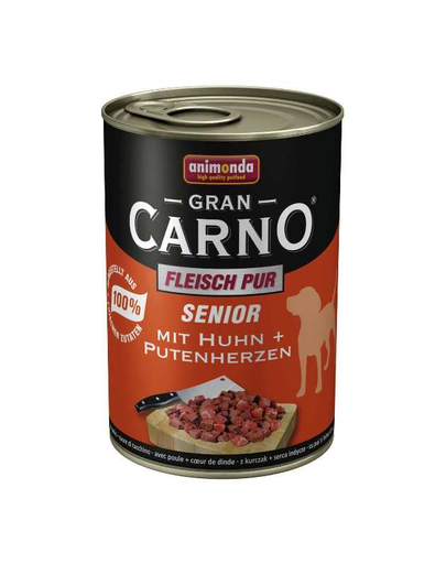 ANIMONDA Grancarno Hrana umeda cu inimi de pui si curcan pentru cainii senior