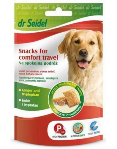 DR SEIDEL gustări calmante câini călătorie anti-greață 90 g
