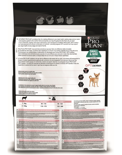 PURINA PRO PLAN Small & Mini Adult Sensitive Skin hrană câini adulți talie mică, cu somon 3 kg
