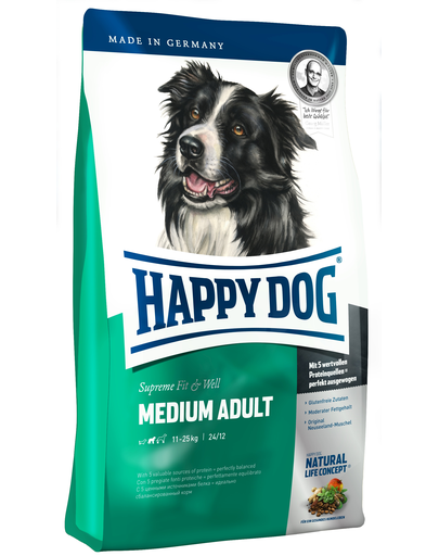 HAPPY DOG Fit & well Adult Medium 12.5 kg