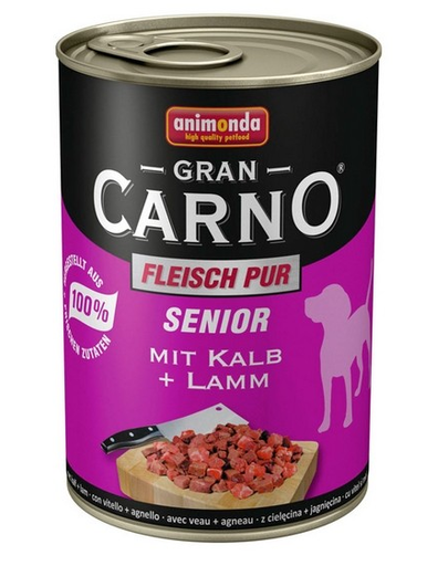 ANIMONDA Grancarno Hrana umeda cu inima de pui si curcan pentru cainii senior 800g