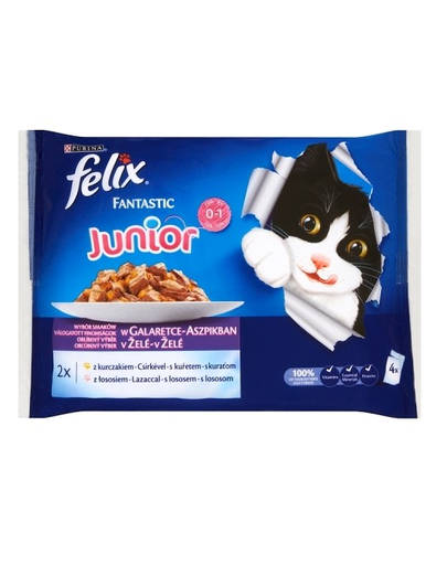 FELIX Fantastic mix arome în aspic 4x100 g: pui somon