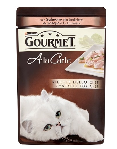 Gourmet A la carte somon cu legume 85 g
