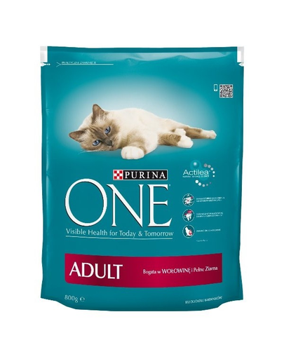 PURINA ONE ADULT Hrana uscata pentru pisici adulte, bogata in vita 800g
