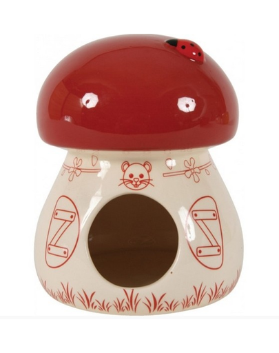 ZOLUX Căsuță ceramică ciupercuță roșu