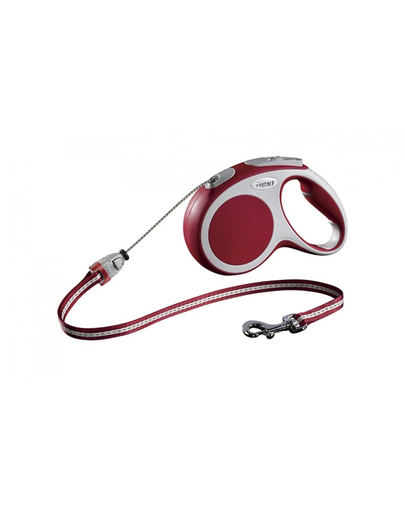 FLEXI Lesă Vario M frânghie 5 M red
