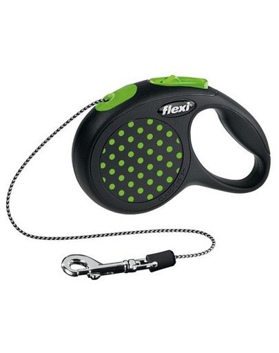FLEXI Lesă Design XS frânghie 3 M verde