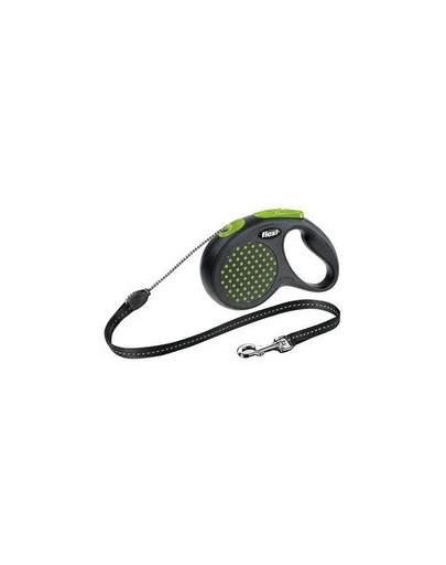 FLEXI Lesă Design S frânghie 5 M verde