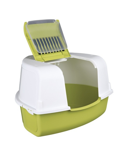 TRIXIE Litieră corner cu shelter Tadeo 58 × 38 × 50/50 cm