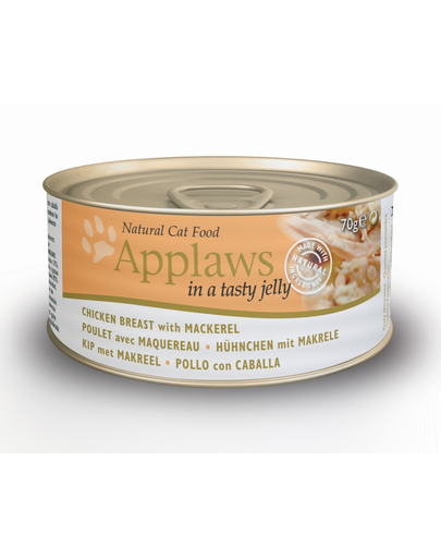 Applaws hrană umedă cu piept de pui și macrou 70 g
