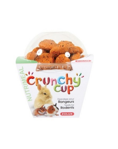 ZOLUX Crunchy Cup Candy snack morcov / fibre de in 200 g