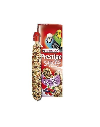 VERSELE LAGA Prestige Sticks Budgies Forest Fruits 30 g Gustare cu fructe de pădure pentru peruș