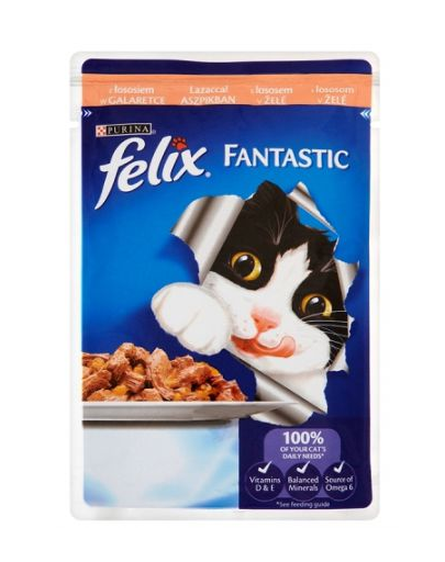 FELIX Fantastic cu somon în aspic 100 g