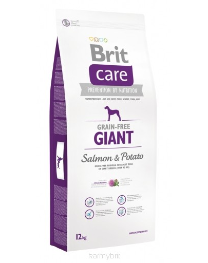 BRIT Care Grain-Free Giant Salmon & Potato hrana uscata caini de talie foarte mare, somon si cartof 1 kg