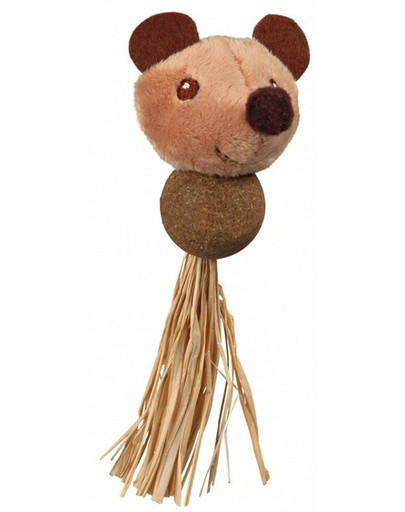 TRIXIE Șoarece cu minge sisal și iarba-mâței 14 cm