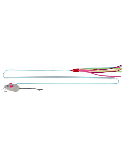 TRIXIE Undiță pentru pisici cu 2 jucării 40 cm