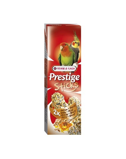 VERSELE LAGA Prestige Sticks Big Parakeets Nuts&Honey 140 g Gustare cu miere și nuci pentru papagali mari