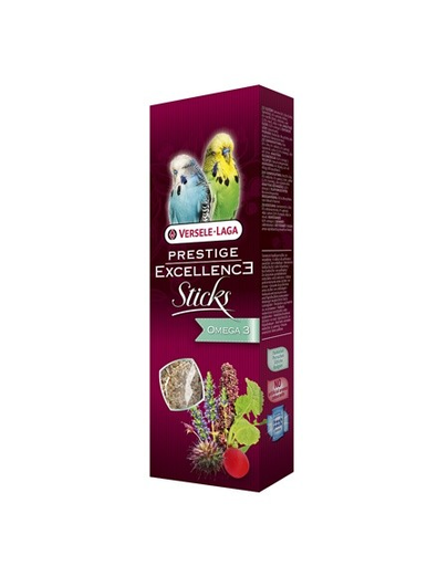 VERSELE-LAGA Prestige Excellence Sticks Omega 3, 60 g snack cu Omega 3 pentru peruși