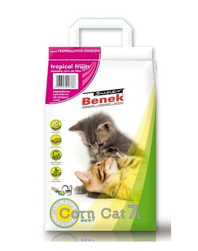 BENEK Super corn cat corn fructe tropicale 7 L