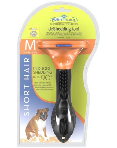 Furminator pentru câini cu păr scurt medium
