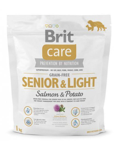 Brit care grain-free senior salmon & potato 1 kg