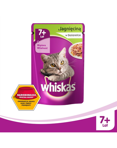 WHISKAS Senior miel în aspic 100 g x 18 + 6