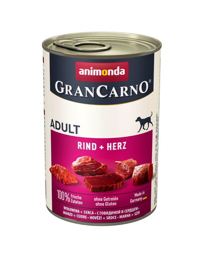 ANIMONDA Grancarno vită și inimi 400 g